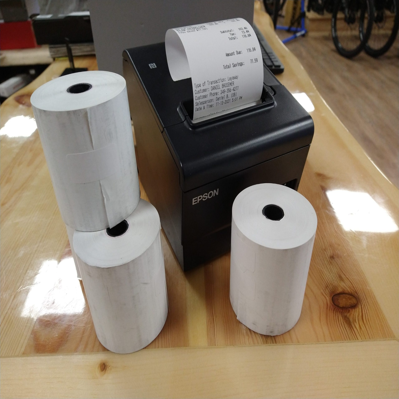 3 1/8" x 200' Premium BPA-Free Thermal Paper Rolls – Case of 50