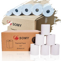 3 1/8" x 200' Premium BPA-Free Thermal Paper Rolls – Case of 50