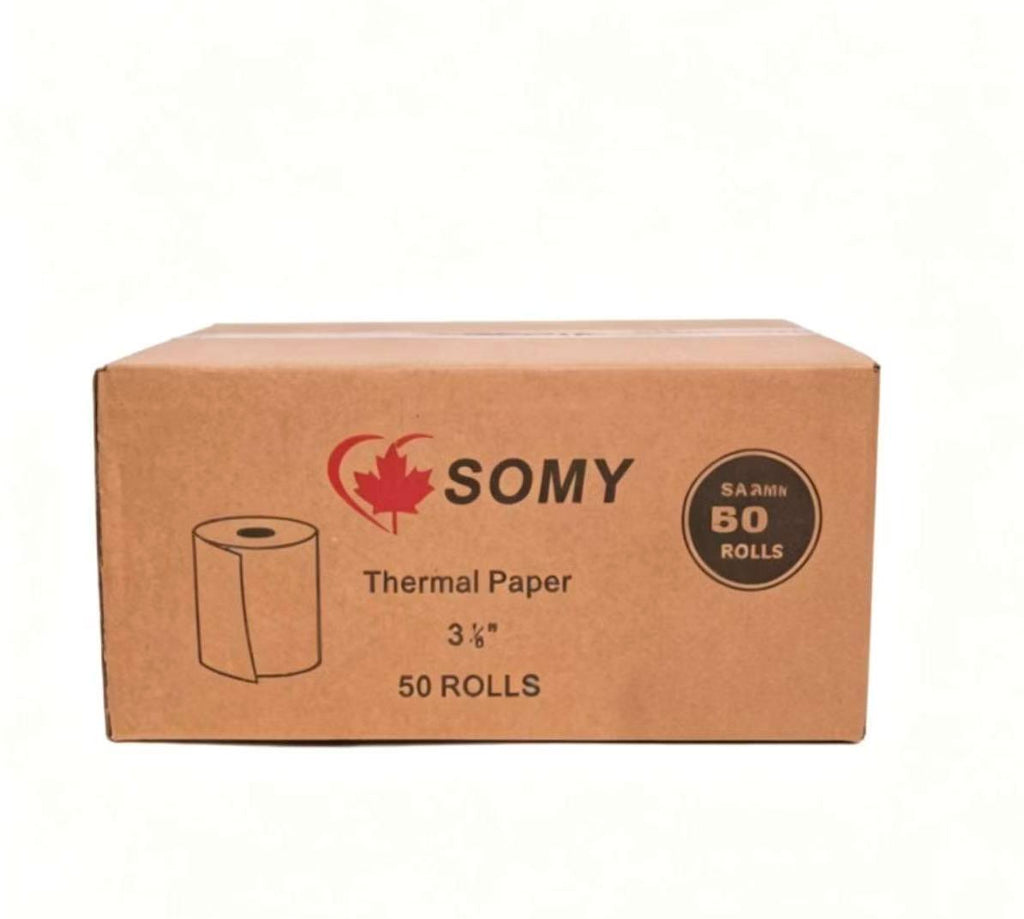 3 1/8" x 200' Premium BPA-Free Thermal Paper Rolls – Case of 50