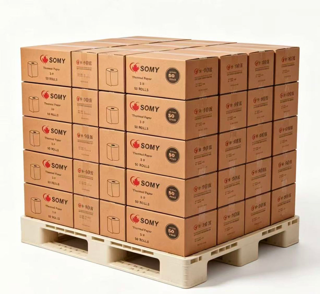 3 1/8" x 200' Premium BPA-Free Thermal Paper Rolls – Case of 50