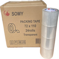 Clear Industrial Packing Tape – 3" x 110 Yards, 2 Mil, 24 Rolls/Box