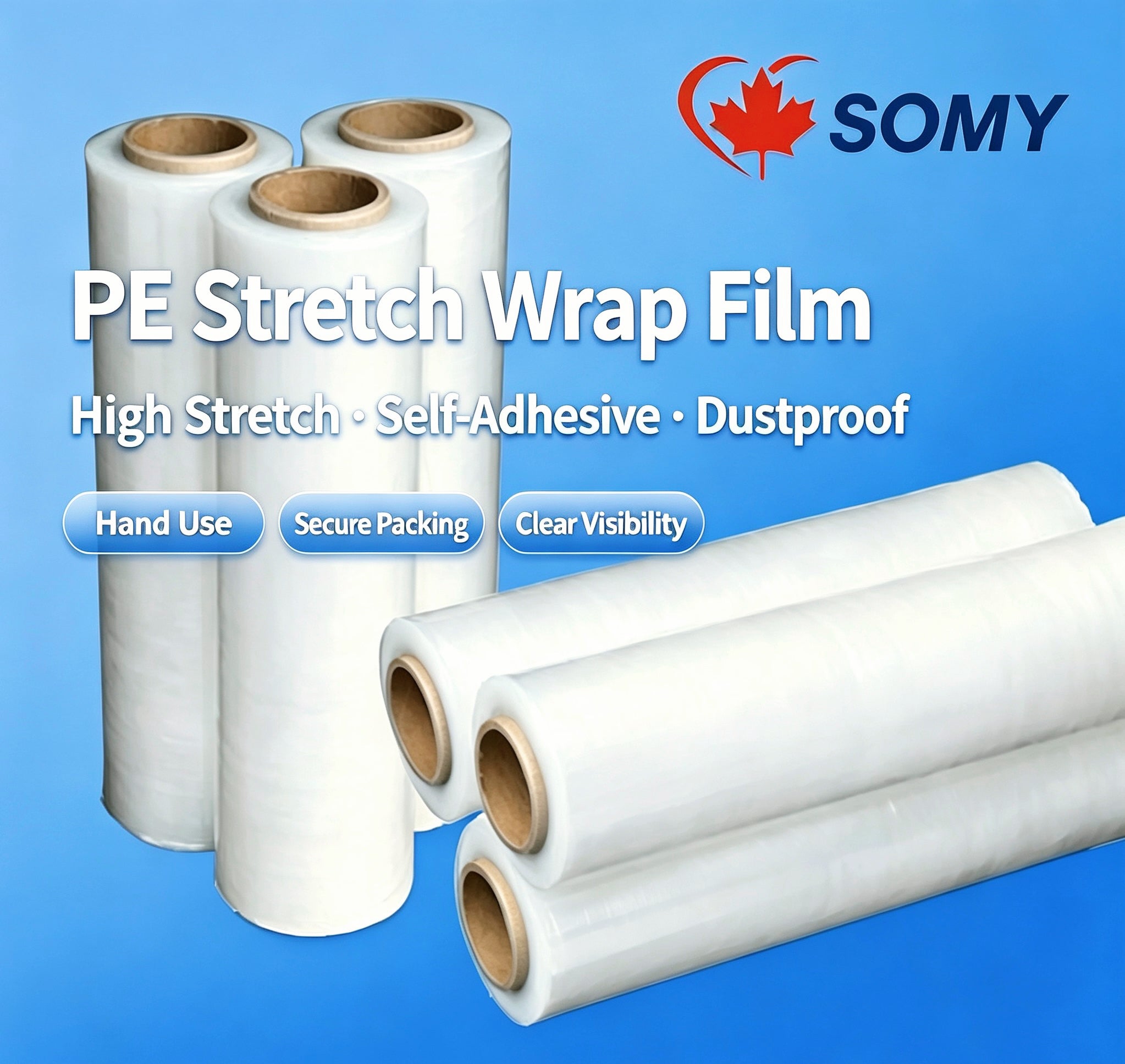 18" x 1,500' Stretch Film Wrap – 80 Gauge, 4 Rolls/Box