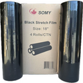 18" x 1,500' Black Stretch Film Wrap – 80 Gauge, 4 Rolls/Box