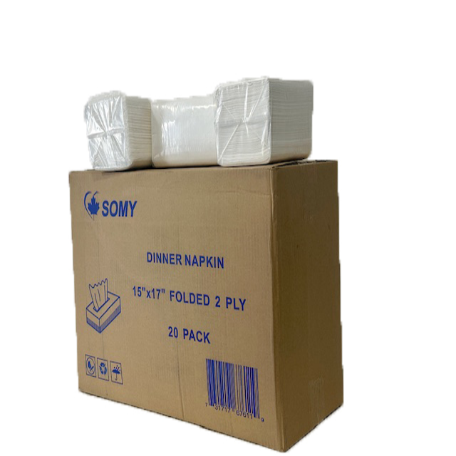 2-Ply Dinner Napkins – 15x17", 3,000/Case, Compostable & Recyclable