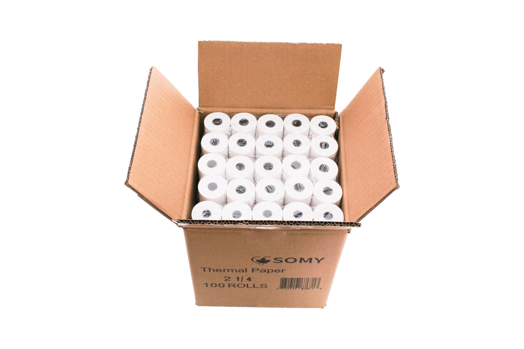 2 1/4" x 60' Thermal Paper Rolls – Case of 100