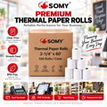 2 1/4" x 60' Thermal Paper Rolls – Case of 100