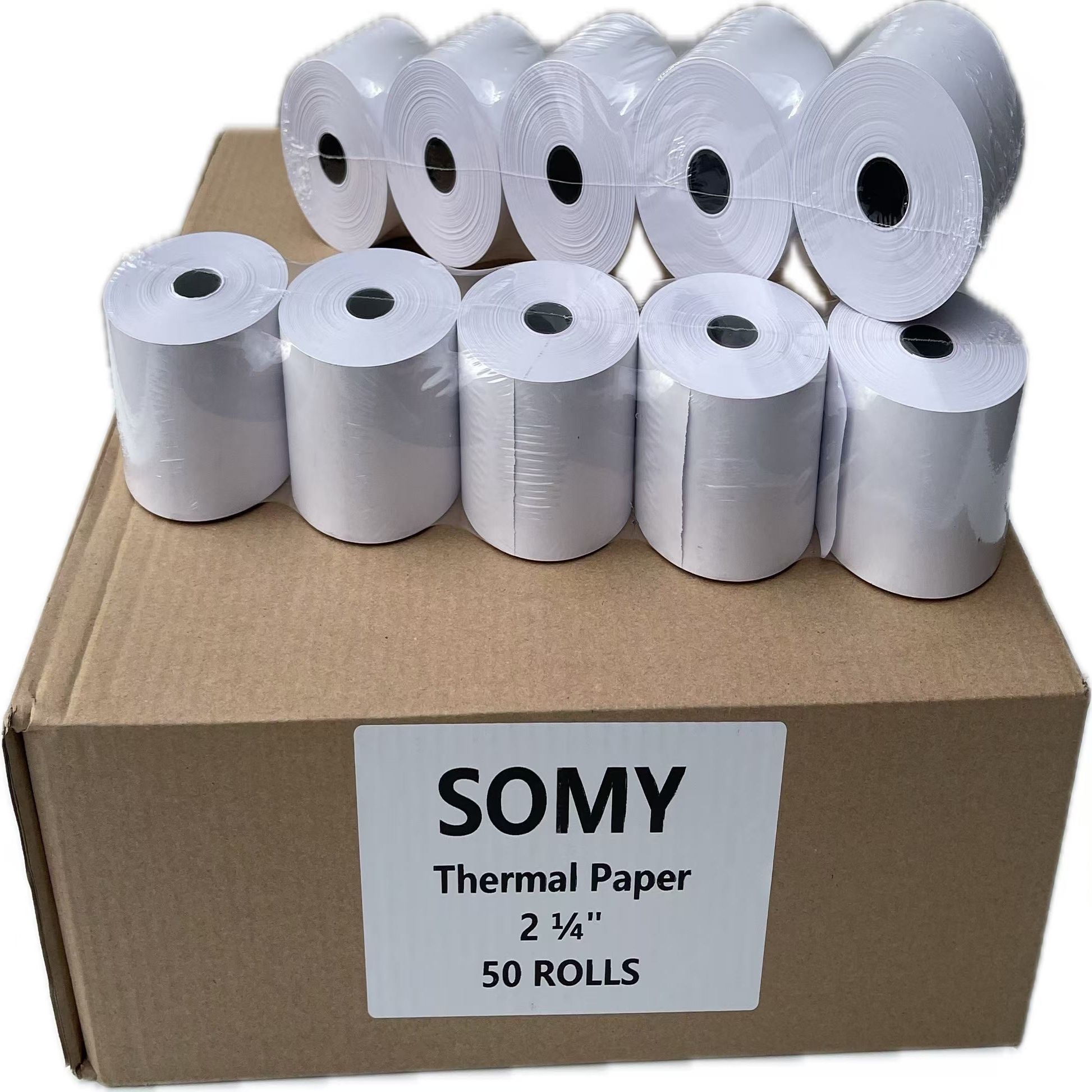 2 1/4" x 200' Thermal Paper Rolls – Case of 50