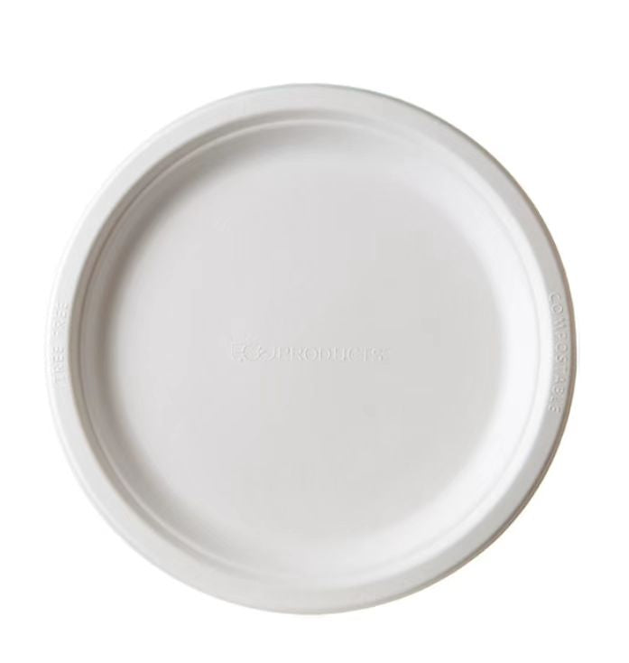 Round Biodegradable Disposable Plate - Case of 500