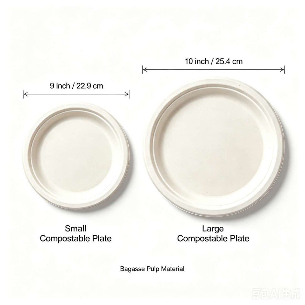 Round Biodegradable Disposable Plate - Case of 500