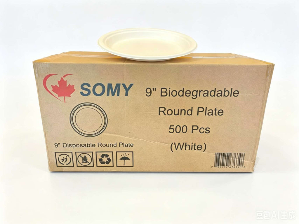 Round Biodegradable Disposable Plate - Case of 500