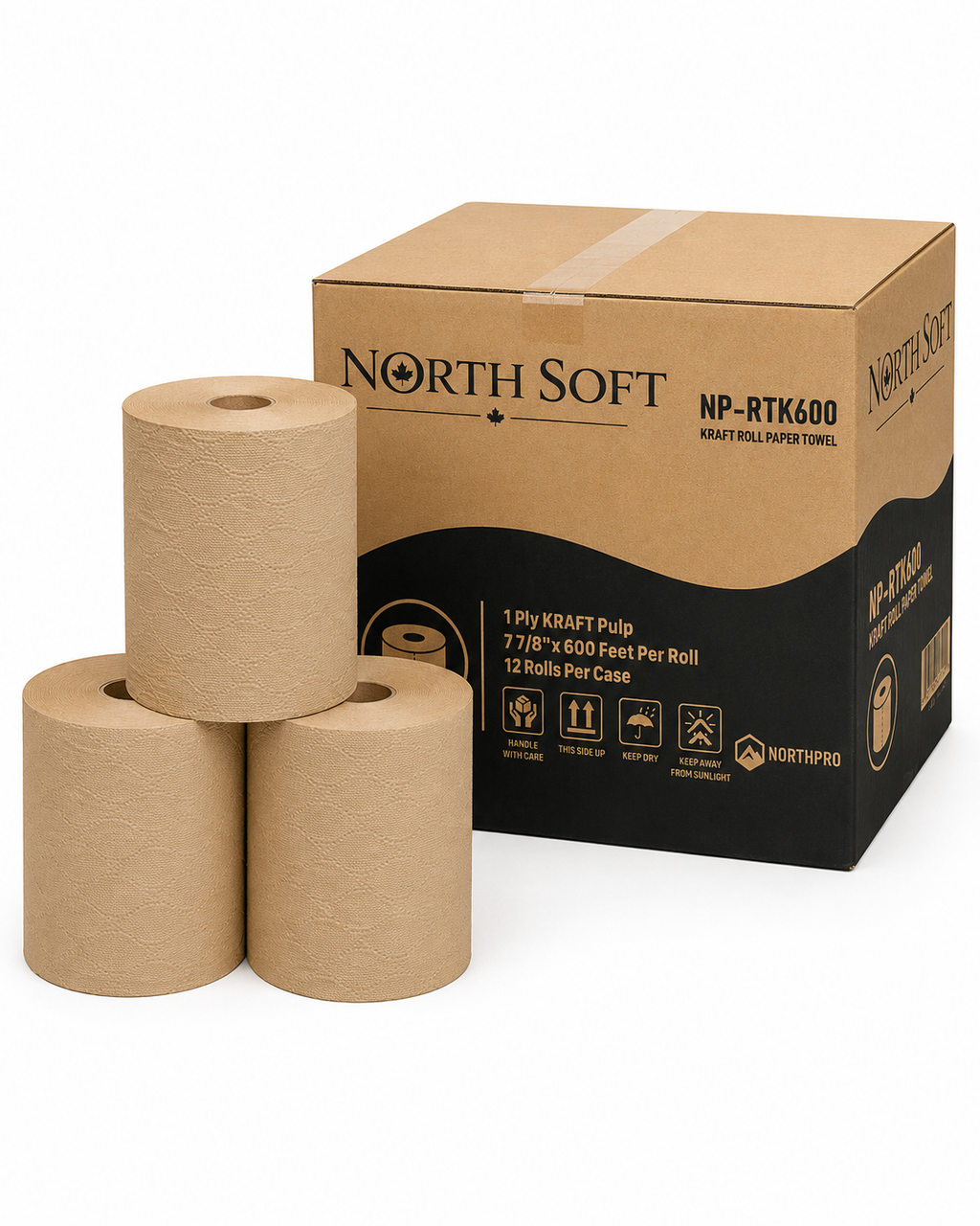 Paper Towel Roll – 7 7/8" x 600 ft, 12 Rolls/Case