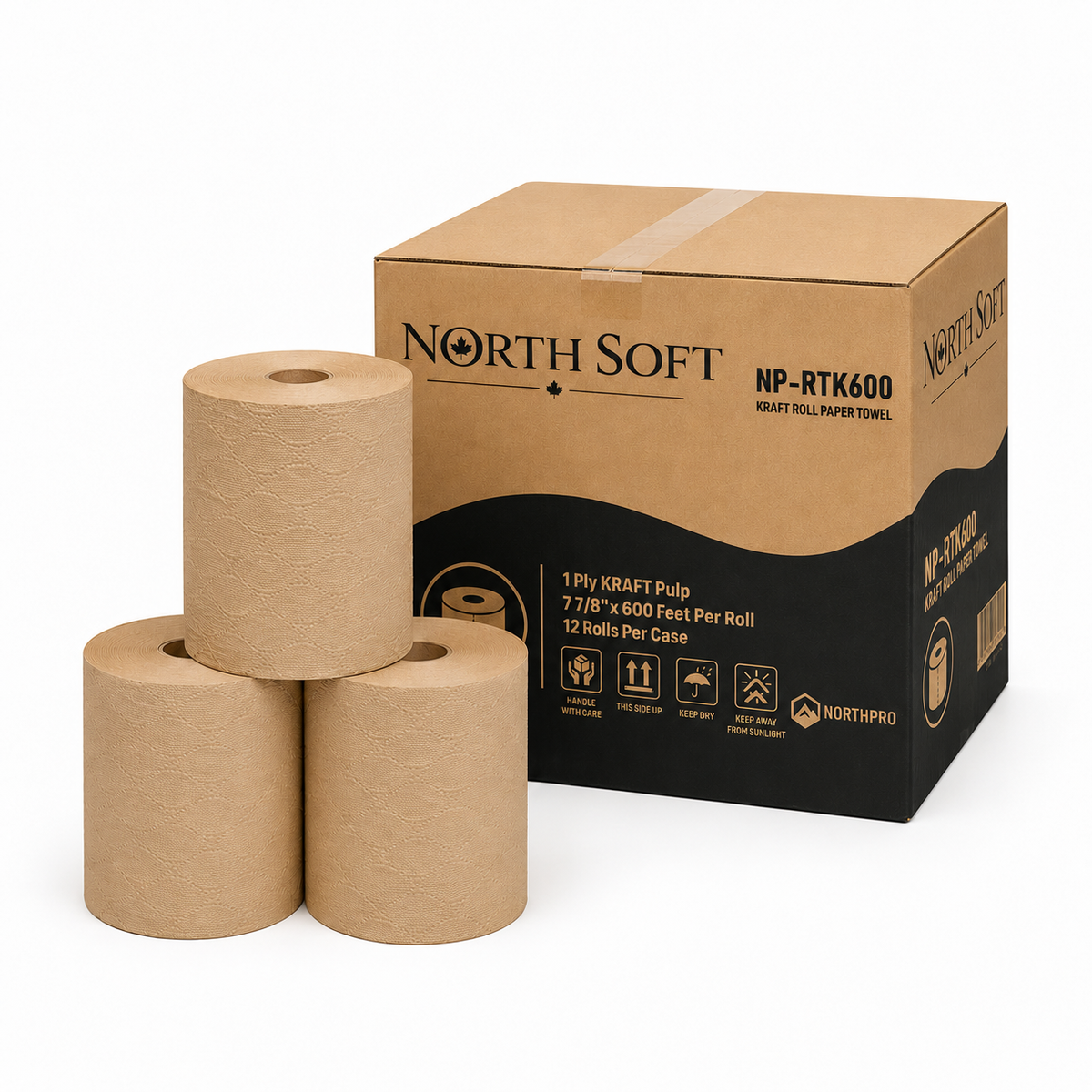 Paper Towel Roll – 7 7/8" x 600 ft, 12 Rolls/Case