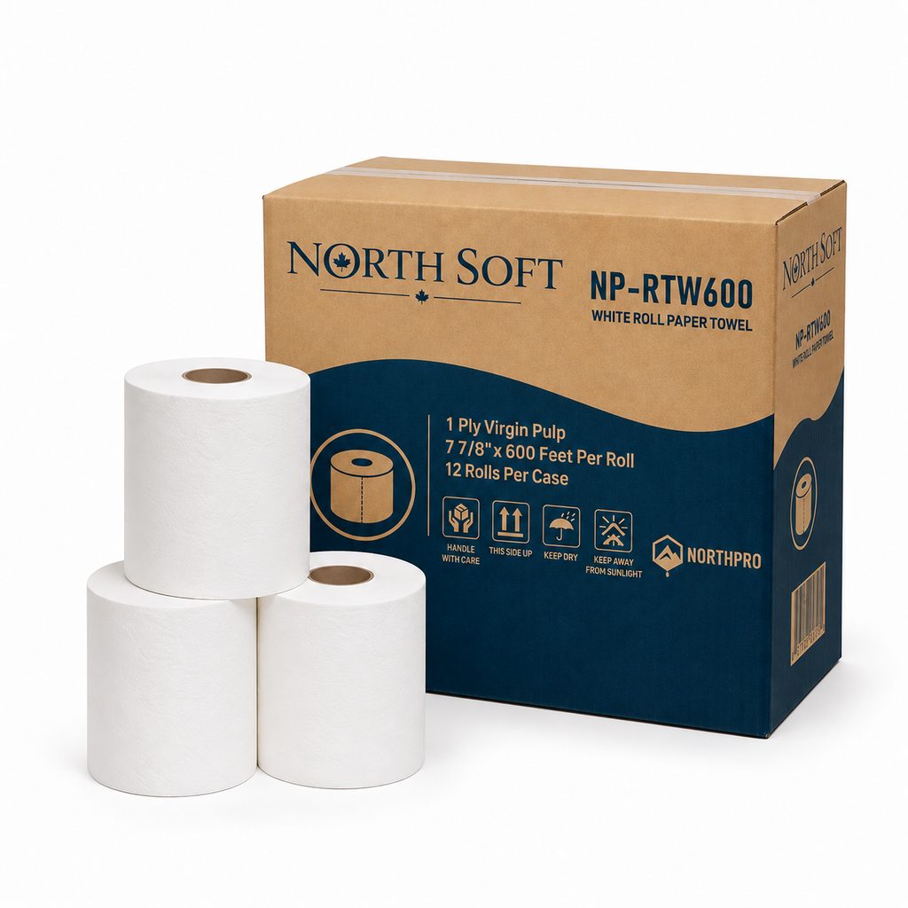 Paper Towel Roll – 7 7/8" x 600 ft, 12 Rolls/Case