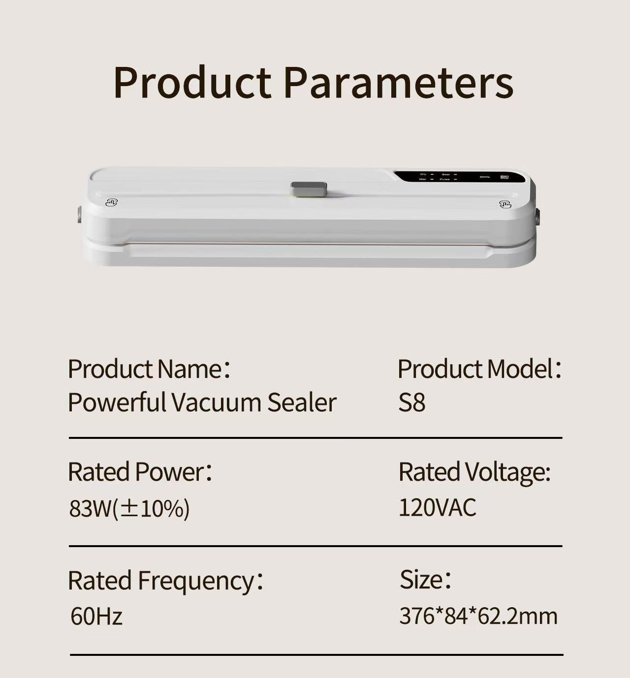 SOMY 7-in-1 Food Vacuum Sealer Machine – Compact, Powerful & Easy to Use