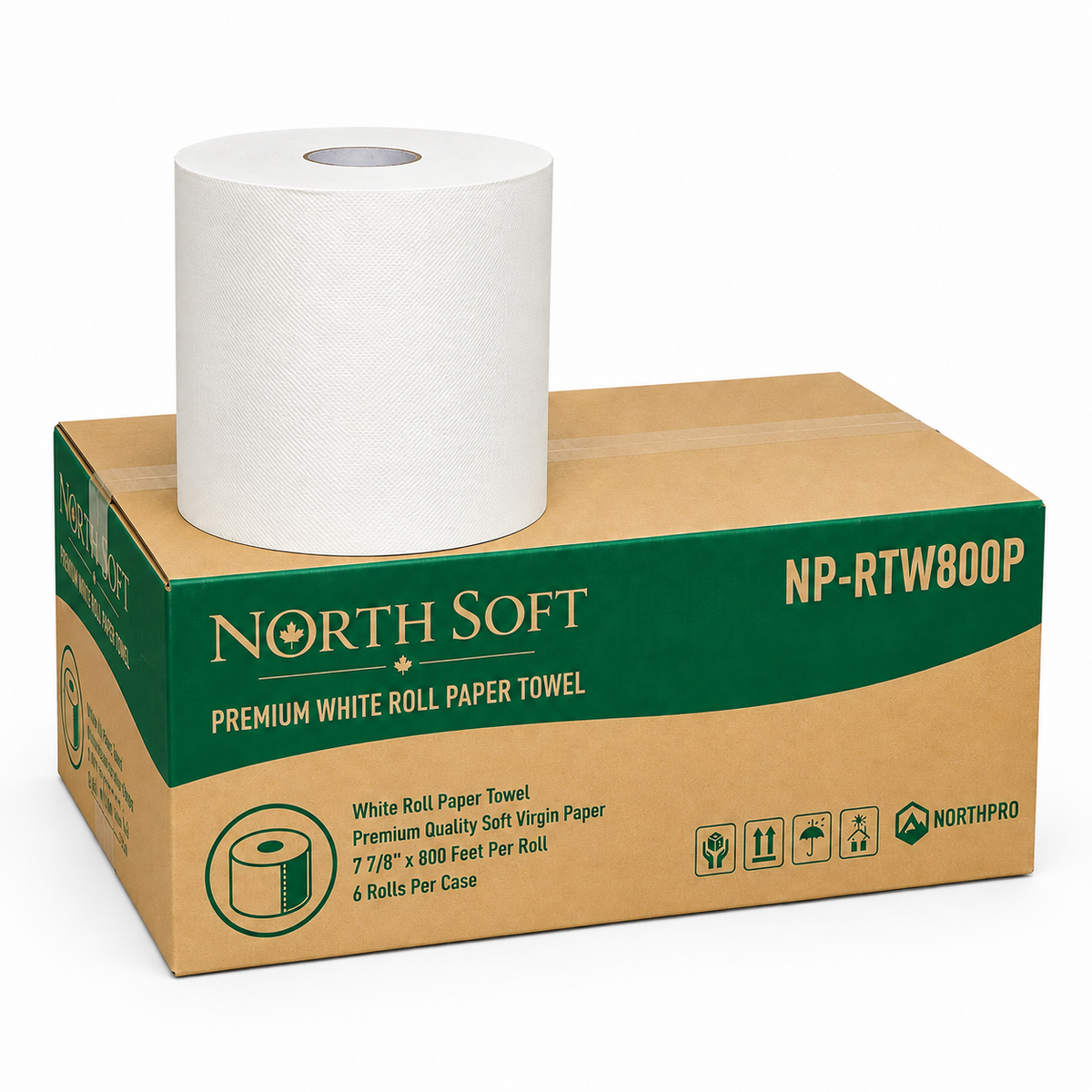 Premium Paper Towel Roll – 7 7/8" x 800 ft, 6 Rolls/Case