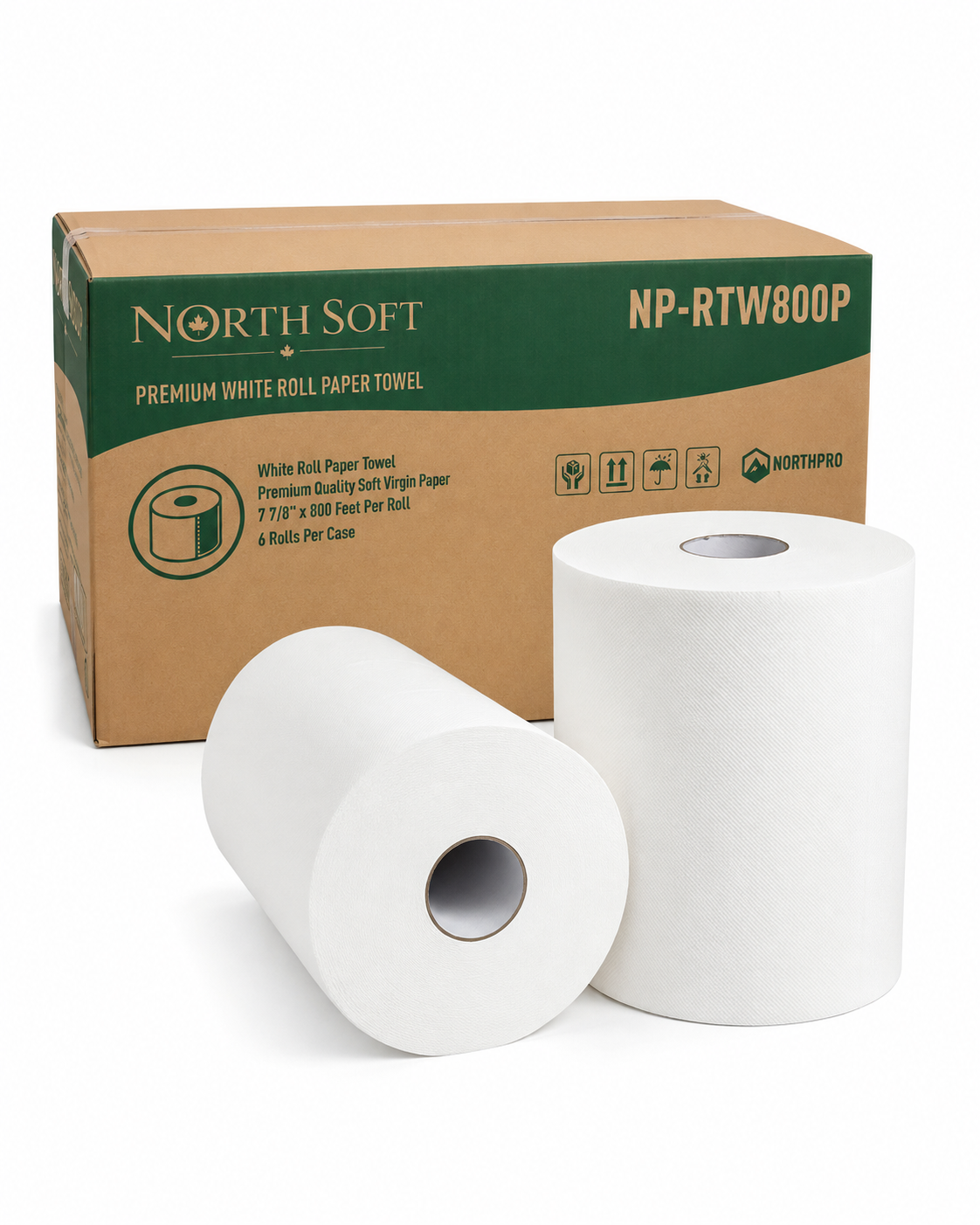 Premium Paper Towel Roll – 7 7/8" x 800 ft, 6 Rolls/Case