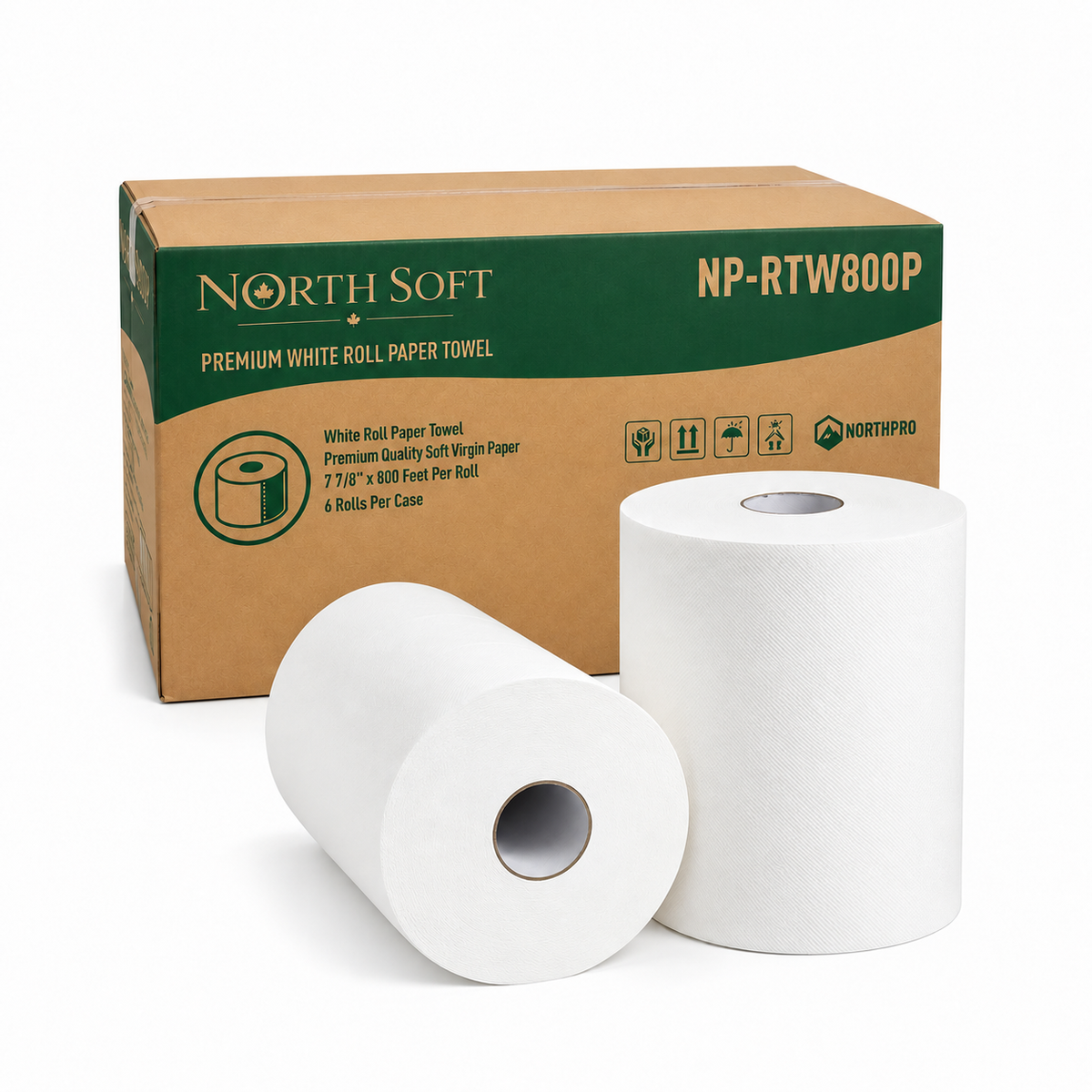 Premium Paper Towel Roll – 7 7/8" x 800 ft, 6 Rolls/Case