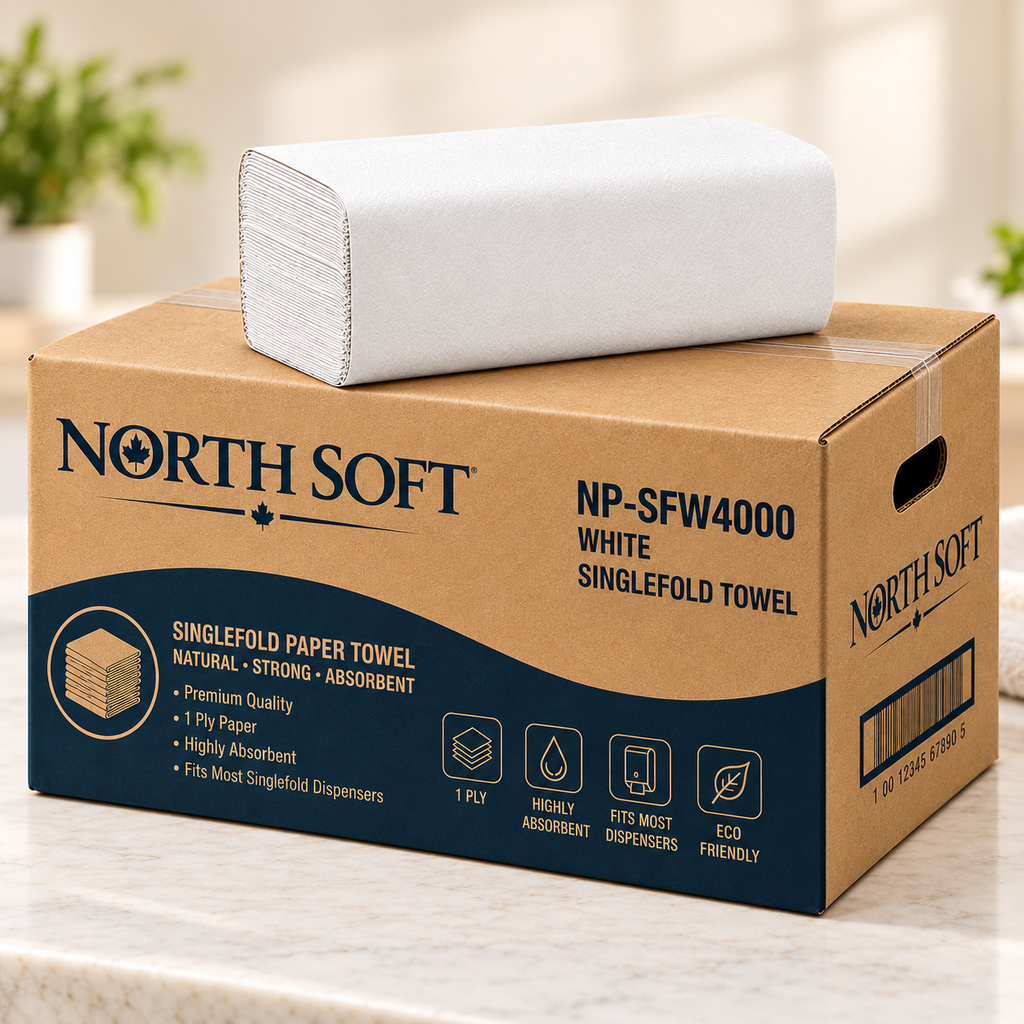 Single Fold Hand Paper Towel – 16 Packs/Case, 250 Sheets/Pack (4,000 Sheets)