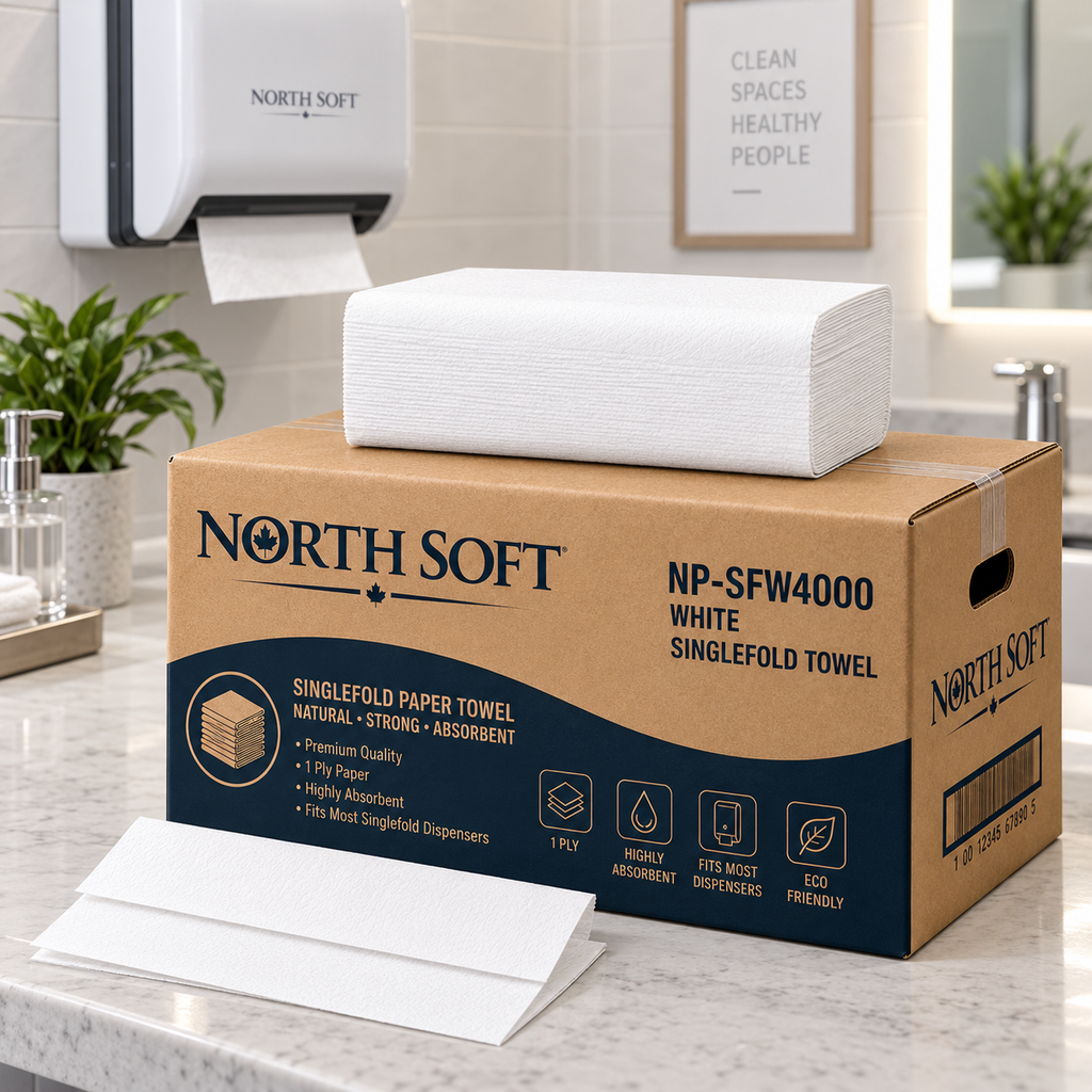 Single Fold Hand Paper Towel – 16 Packs/Case, 250 Sheets/Pack (4,000 Sheets)