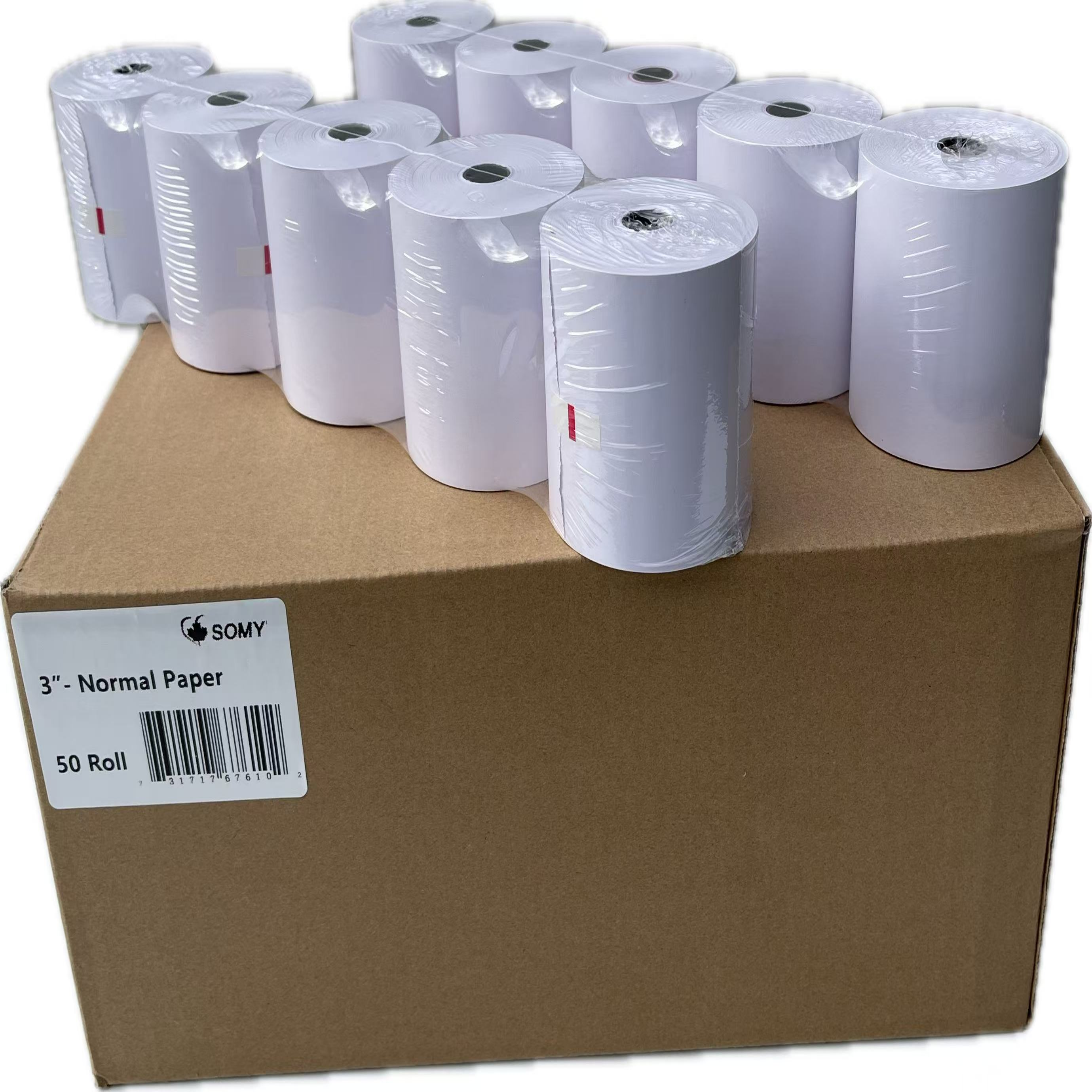 3" x 175' Bond Paper Rolls – 1-Ply, 50 Rolls/Case (Kitchen Printer Compatible)