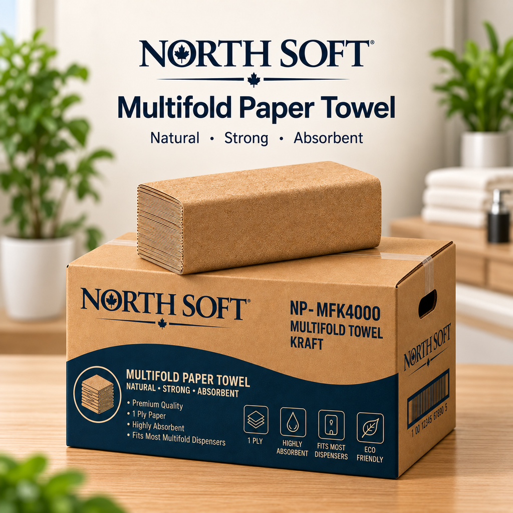 Multi Fold Hand Paper Towel – 16 Packs/Case, 250 Sheets/Pack (4,000 Sheets)