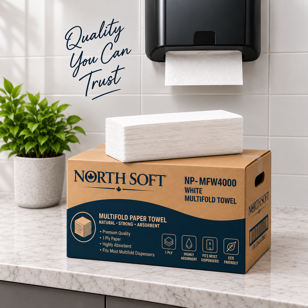 Multi Fold Hand Paper Towel – 16 Packs/Case, 250 Sheets/Pack (4,000 Sheets)