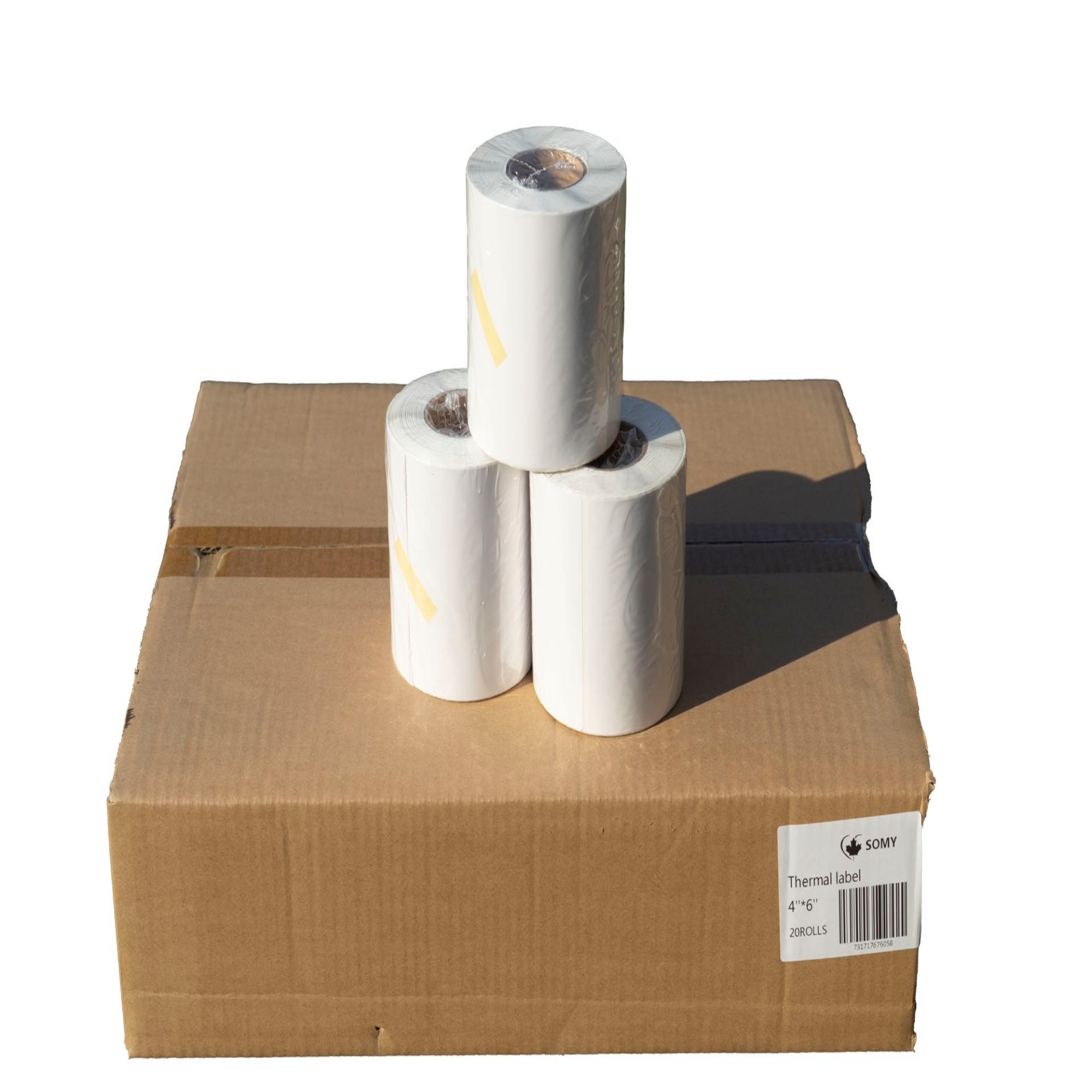 4" x 6" Thermal Shipping Labels – 250 Labels/Roll, 20 Rolls/Case