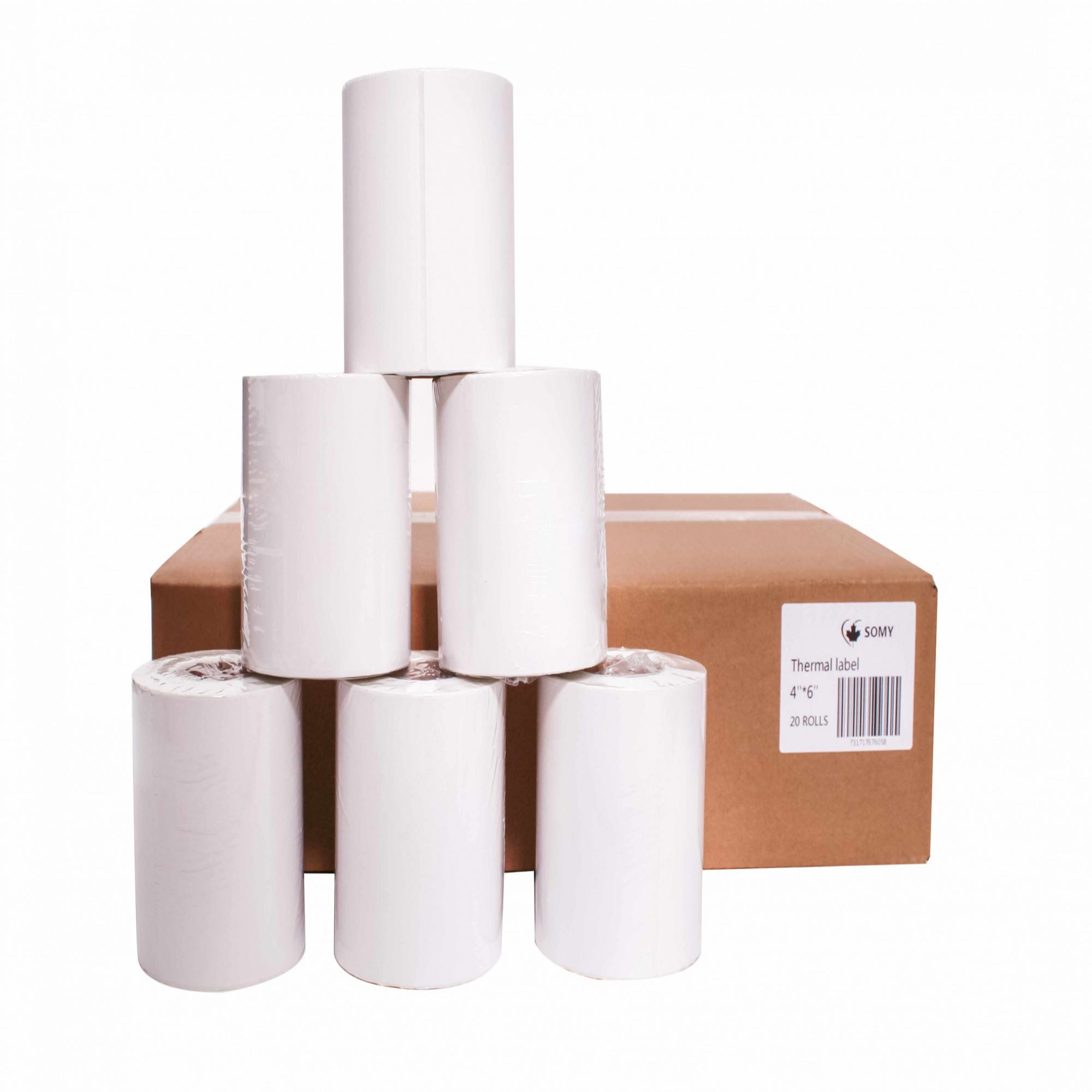 4" x 6" Thermal Shipping Labels – 250 Labels/Roll, 20 Rolls/Case