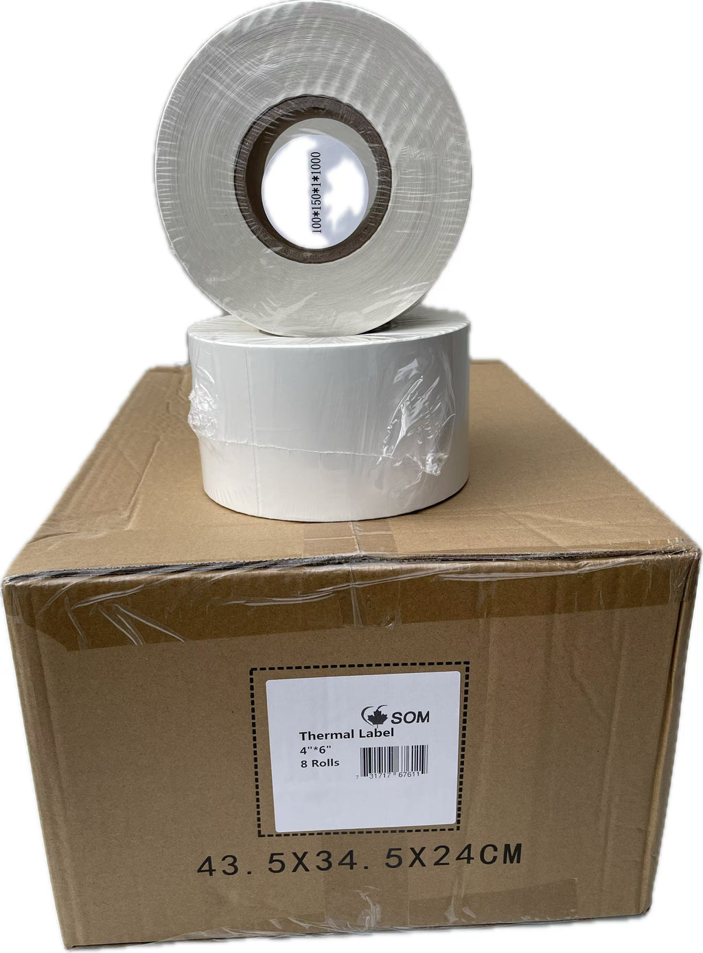 4" x 6" Thermal Shipping Labels – Waterproof, 1,000 Labels/Roll, 8 Rolls/Box