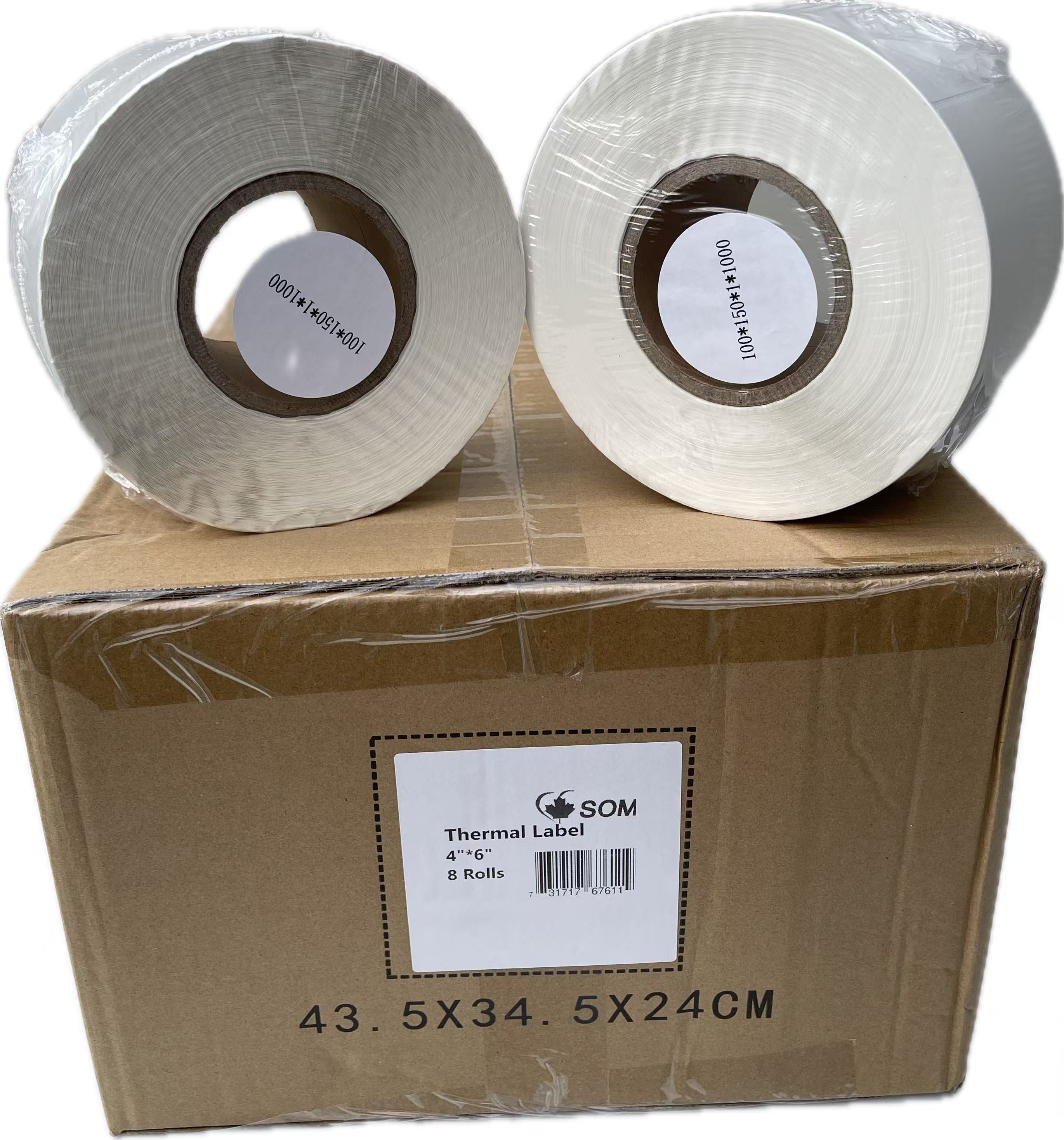 4" x 6" Thermal Shipping Labels – Waterproof, 1,000 Labels/Roll, 8 Rolls/Box