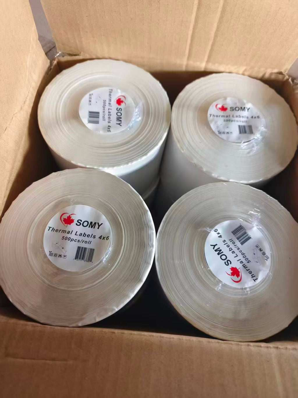 4" x 6" Thermal Shipping Labels – 500 Labels/Roll, 8 Rolls/Case