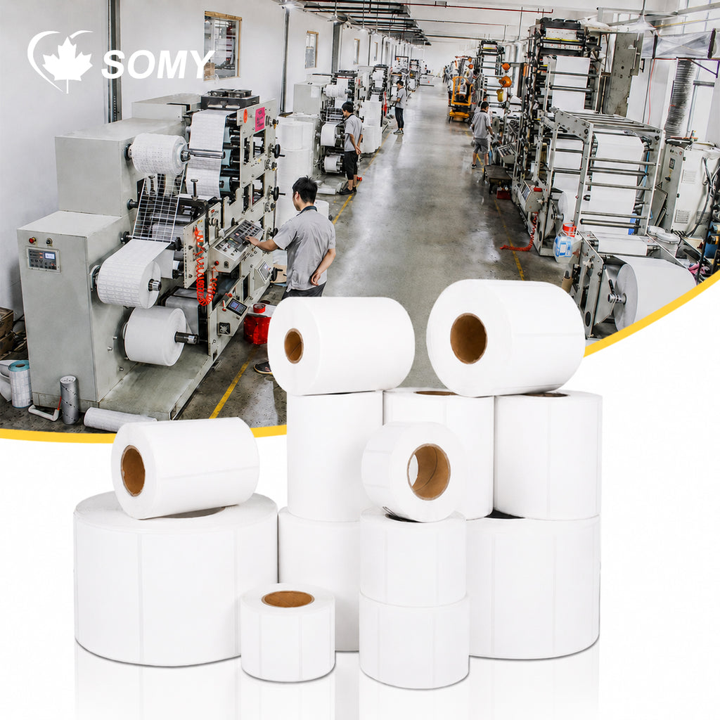 4" x 6" Thermal Shipping Labels – 500 Labels/Roll, 8 Rolls/Case