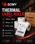 4" x 6" Thermal Shipping Labels – 500 Labels/Roll, 8 Rolls/Case