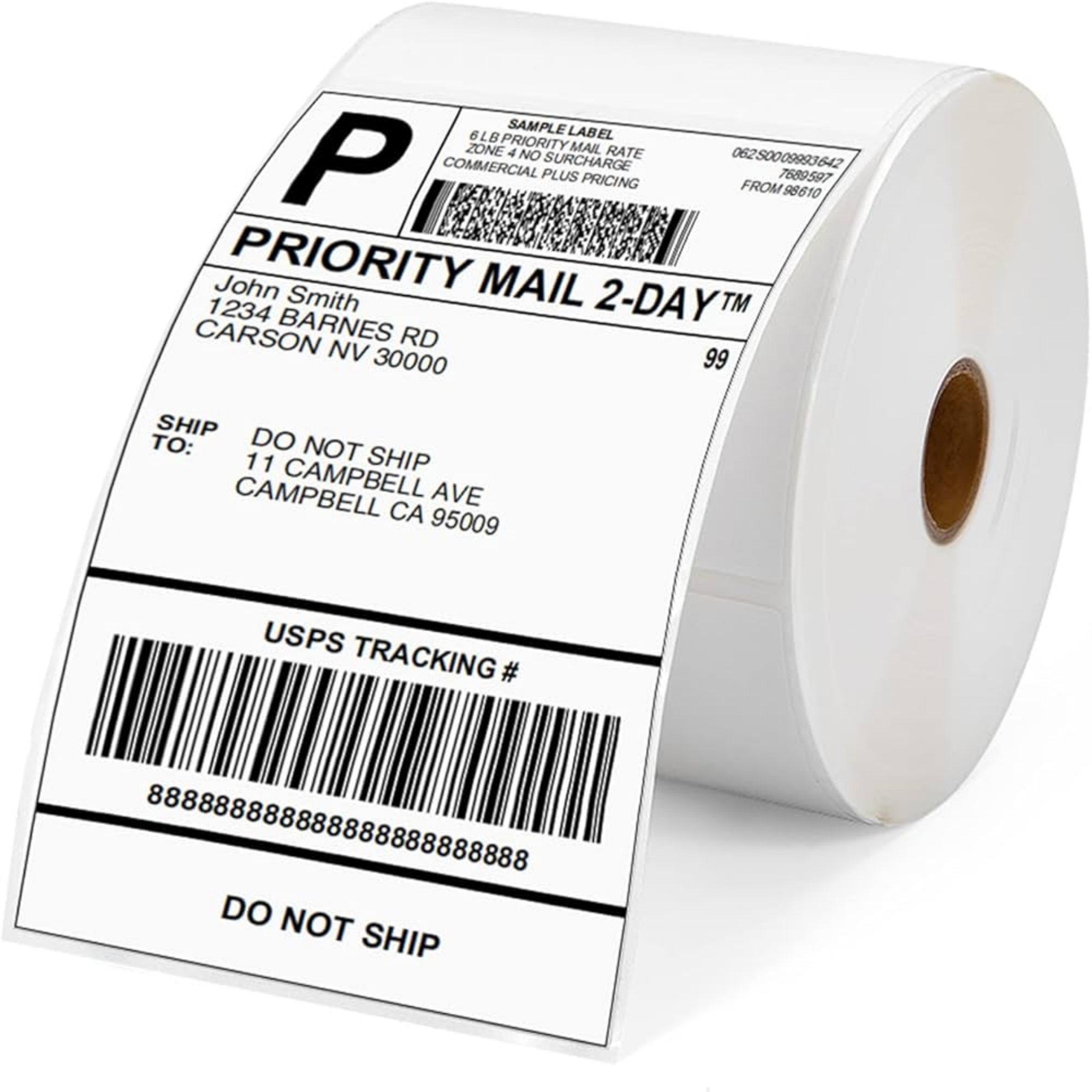 4" x 6" Thermal Shipping Labels – 250 Labels/Roll, 20 Rolls/Case