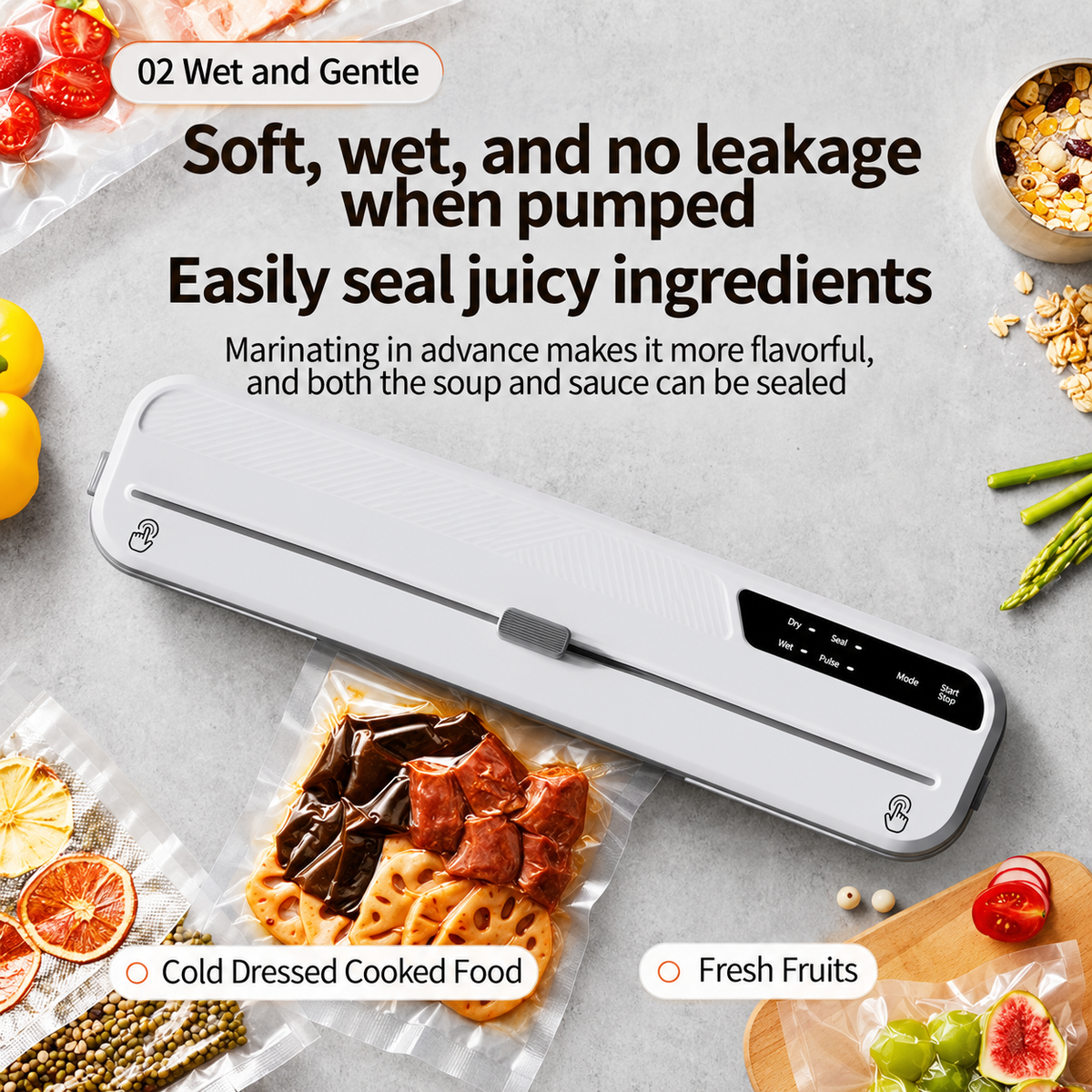 SOMY 7-in-1 Food Vacuum Sealer Machine – Compact, Powerful & Easy to Use