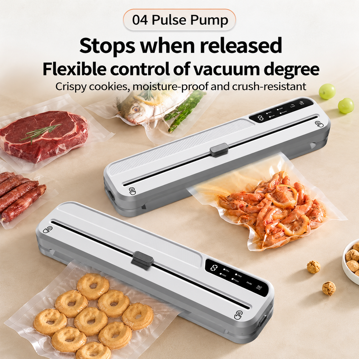 SOMY 7-in-1 Food Vacuum Sealer Machine – Compact, Powerful & Easy to Use