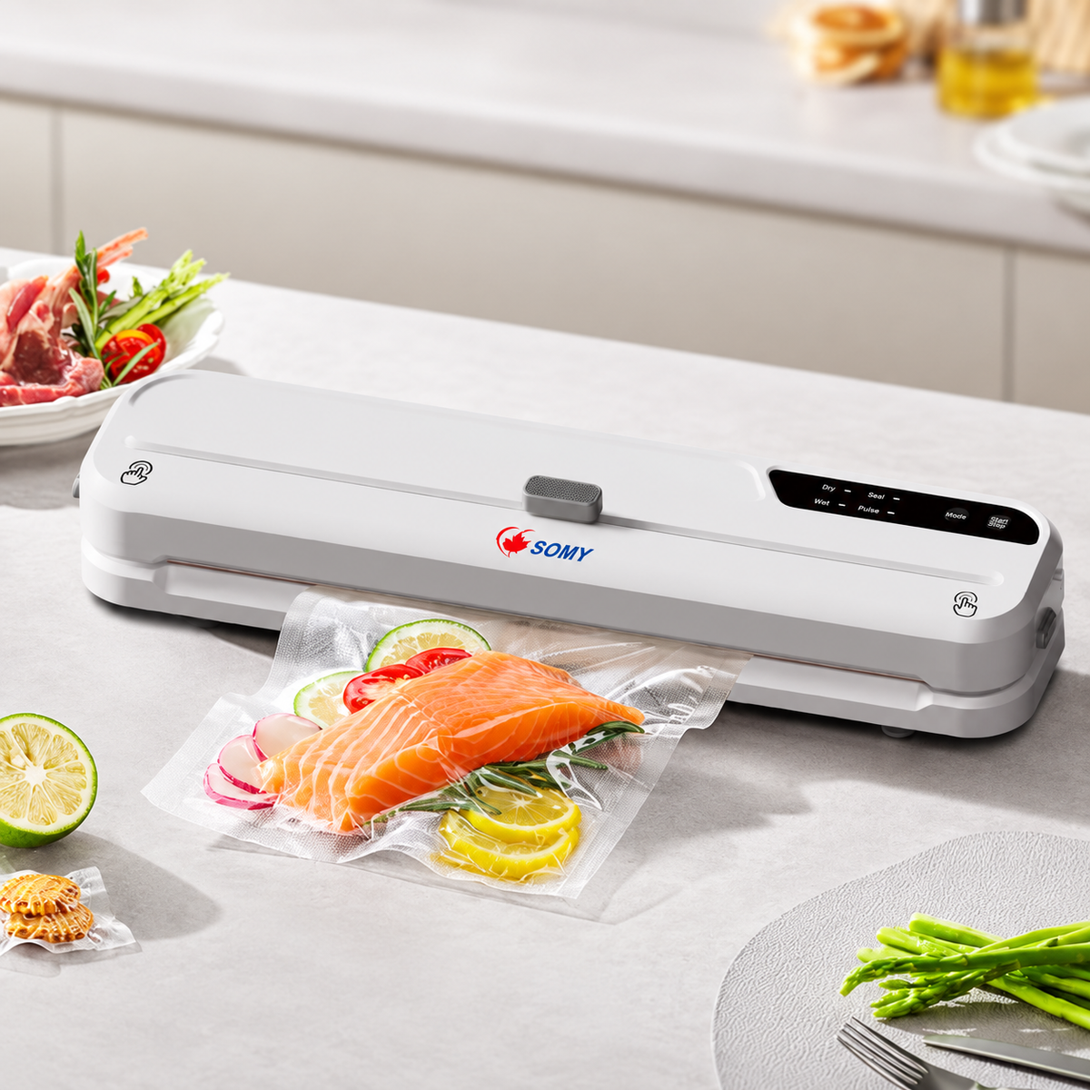 SOMY 7-in-1 Food Vacuum Sealer Machine – Compact, Powerful & Easy to Use